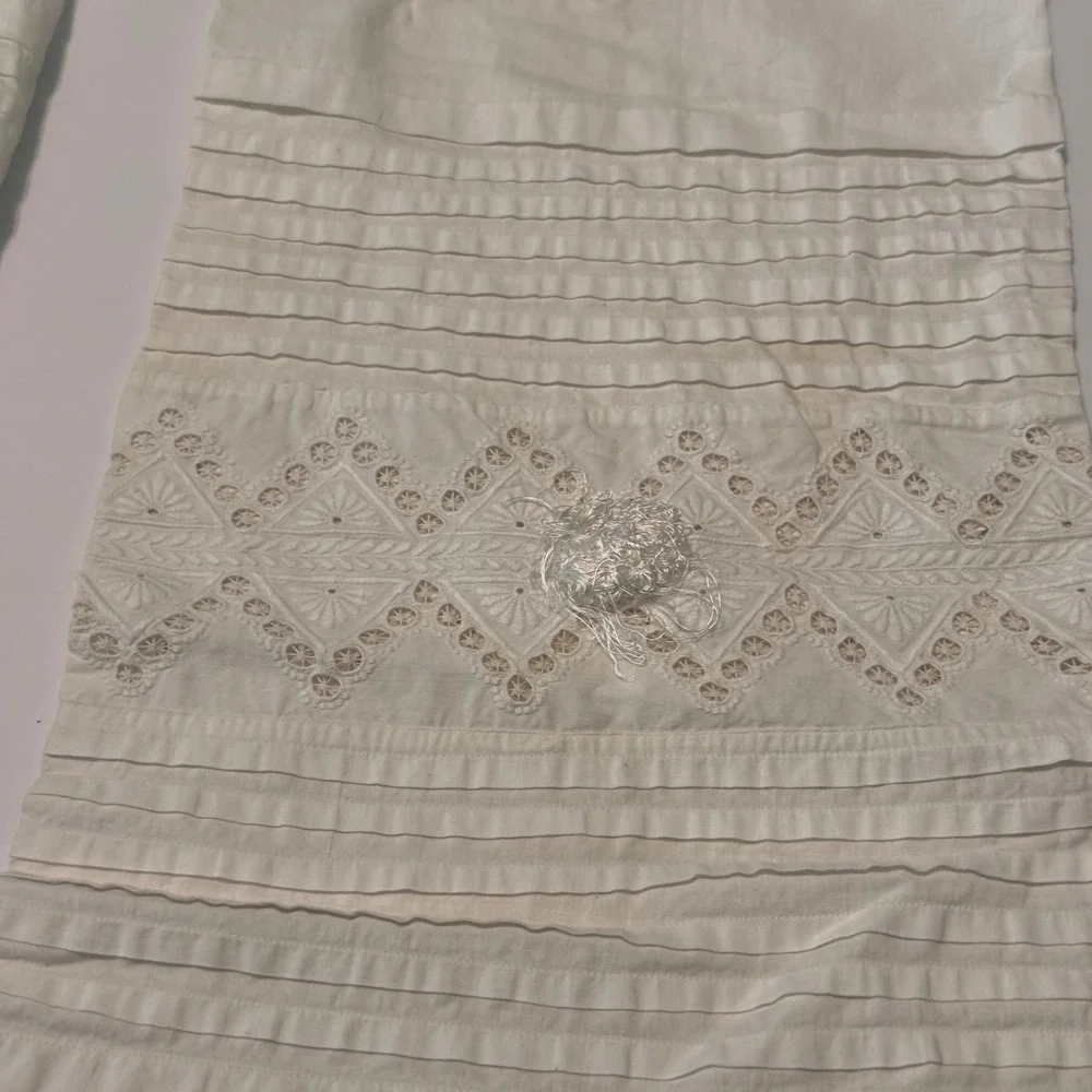 Small Pillow Shams Unfinished White Fair Eyelet Pintuck DIY Project Cottagecore